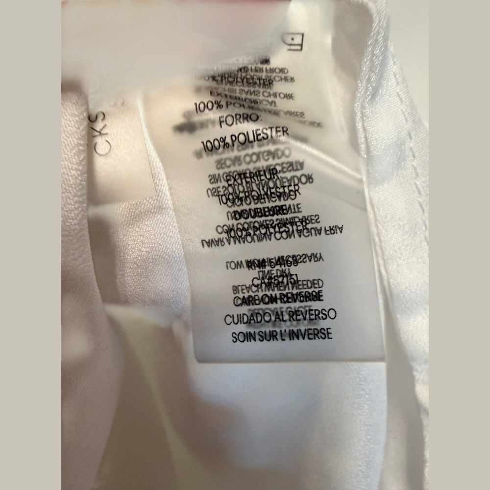 Calvin Klein Womens White V-Neck Bell Sleeve Blouse Top Medium M - Picture 7 of 7